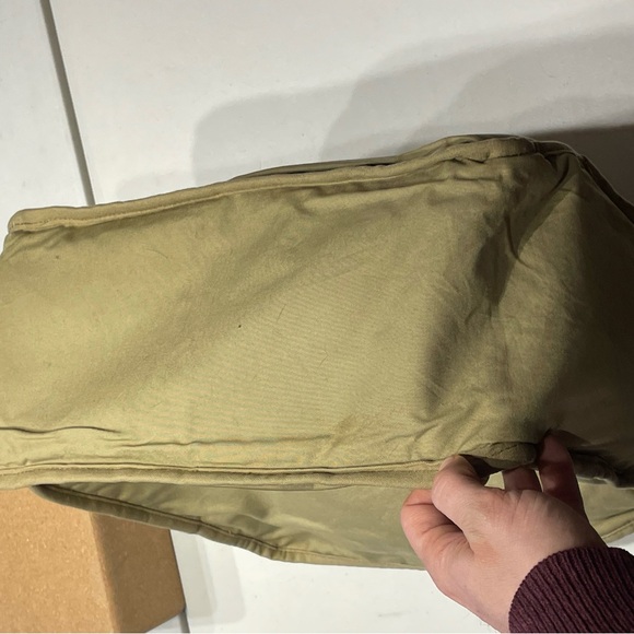 Rare Filson Limited Edition Flyway Green Grid Waxed Tin Cloth Zipper Tote - Picture 13 of 16